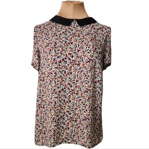 Promod Confetti‎ Back Buttoned Blouse Women's Size 4